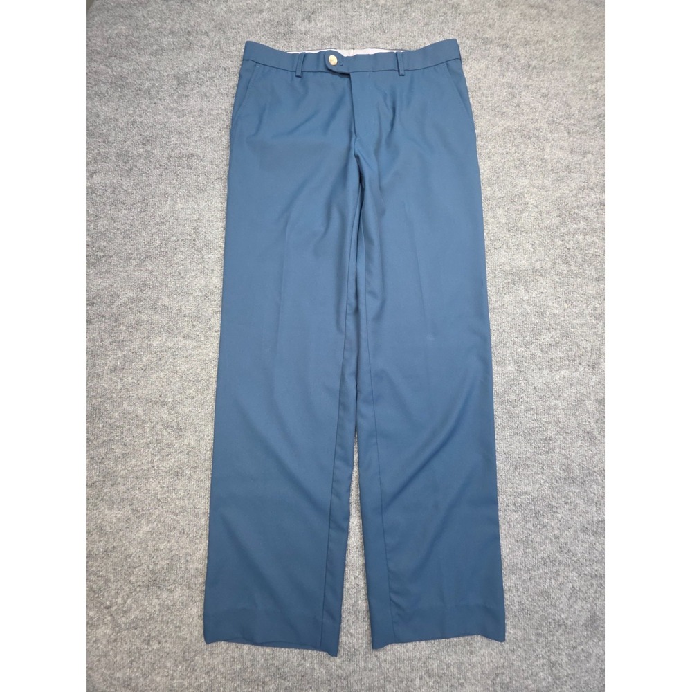 Peter Millar Eb66 Pants Mens 32 x 2 Blue Stretch Wicking Performance Golf Khakis